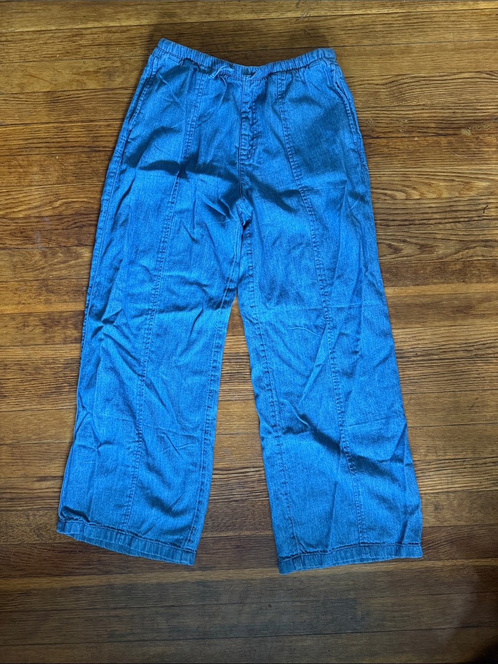 Old Navy Light Blue Denim Wide-Leg Pants